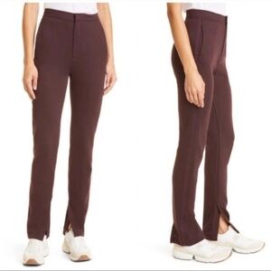Rag & Bone Womens Joan Slit Hem Slim Fit Pants Heather Burgundy Size XS NWOT